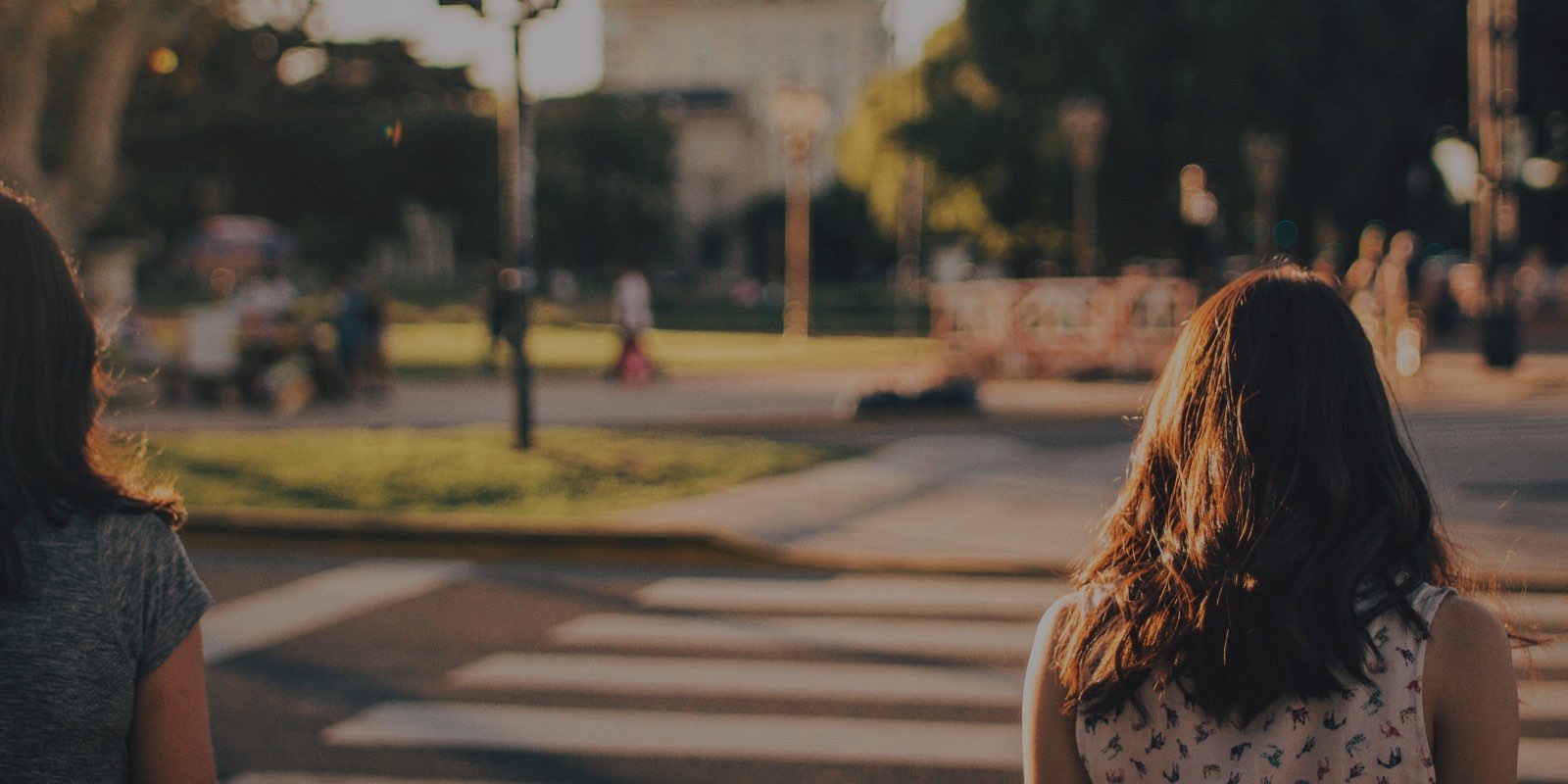 Student walking on campus