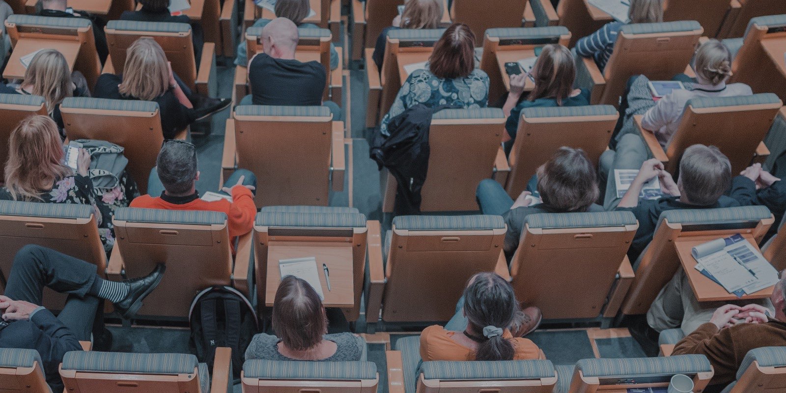Students sitting in a lecture hall