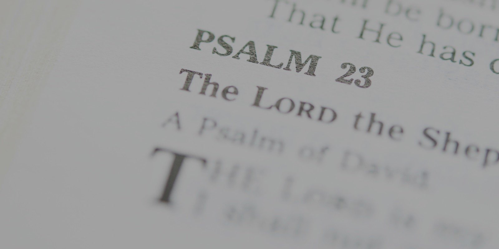 Text of Psalm 23